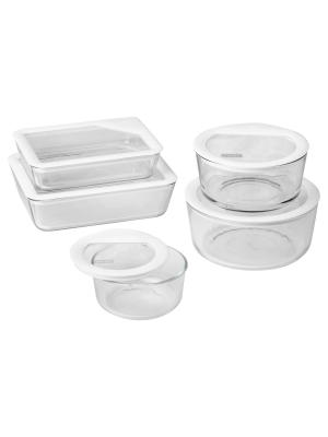 Pyrex 10pc Ultimate Glass Lid Set White