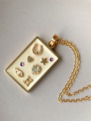 Love & Luck Necklace With Birthstones And Initials