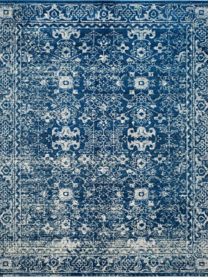 Evoke Vintage Navy/ivory Area Rug