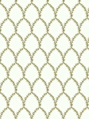 Laurel Wallpaper In Gold And White From The Rifle Paper Co. Collection By York Wallcoverings