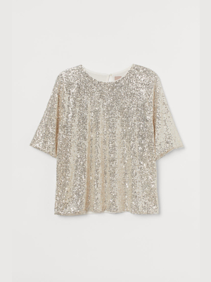 H&m+ Sequined Top