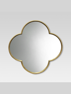 Quatrefoil Decorative Wall Mirror Gold Finish - Threshold™