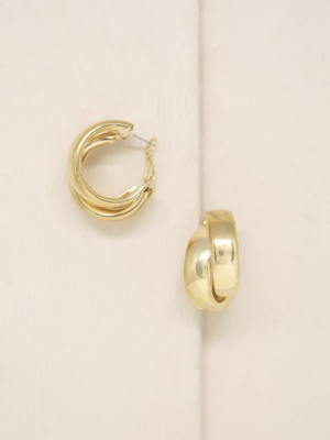 Necessary Accessory 18k Gold Plated Hoop Earrings