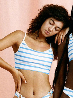 Seattle Swim Top - Ocean Stripe