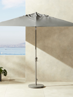 Shadow Rectangular Grey Umbrella With Base