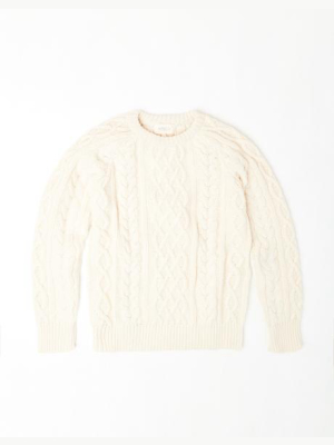 Harbor Fog Cable Knit Sweater