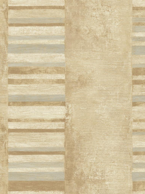 Judson Wallpaper In Grey And Tan From The Metalworks Collection By Seabrook Wallcoverings