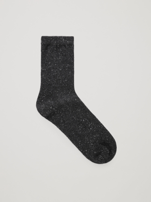 Speckled Wool-silk Socks