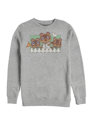 Men's Nintendo Animal Crossing Nook Family Portrait Sweatshirt