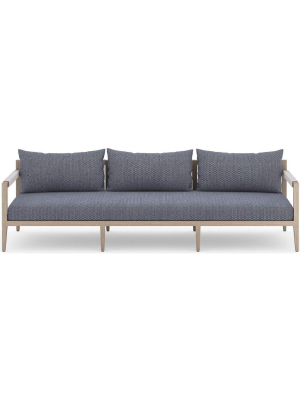 Sherwood Outdoor Sofa, Faye Navy/washed Brown