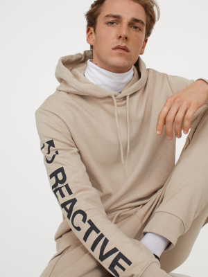 Text-print Hoodie