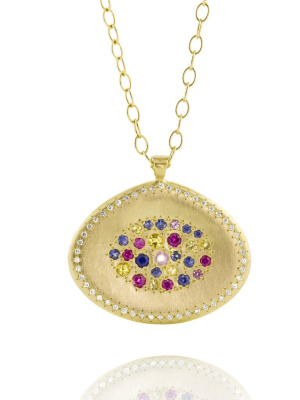 Multi-color Sapphire & Diamonds Lights Pendant