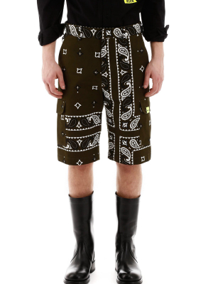 Msgm Kerchief Pattern Bermuda Shorts