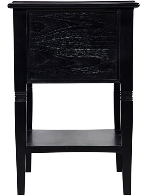 Oxford 2-drawer Side Table, Hand Rubbed Black