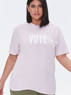 Plus Size Vote Graphic Tee