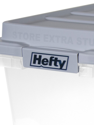 Hefty 63qt Hi-rise Underbed Clear Storage Box