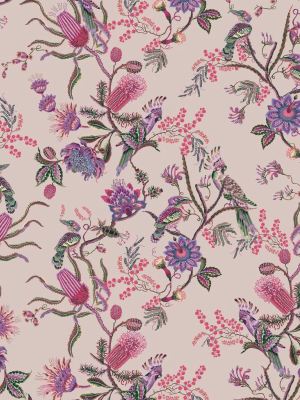 Matilda Wallpaper In Pinky From The Kingdom Home Collection By Milton & King