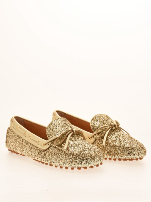 Car Shoe Sequins Embellished Moccasins