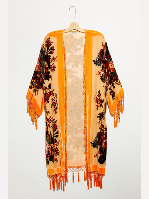 Sophia Burn Out Floral Kimono