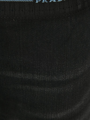 Prada Elasticated Waistband Logo Jeggings
