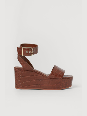 Wedge-heeled Sandals