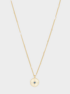 Power Birthstone Coin Necklace (september)