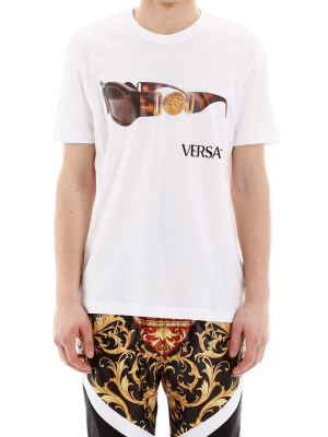 Versace Medusa Sunglasses Logo Printed T-shirt