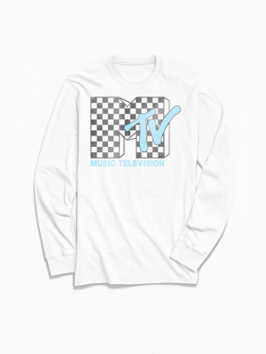 Mtv Checkerboard Logo Long Sleeve Tee