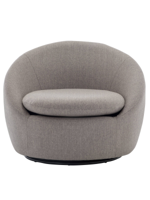 Modern Cozy Swivel Chair Gray - Wovenbyrd