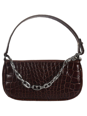 By Far Mini Rachel Embossed Shoulder Bag