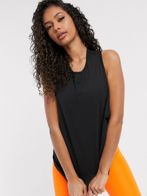 Asos 4505 Drop Armhole Tank In Cotton Touch