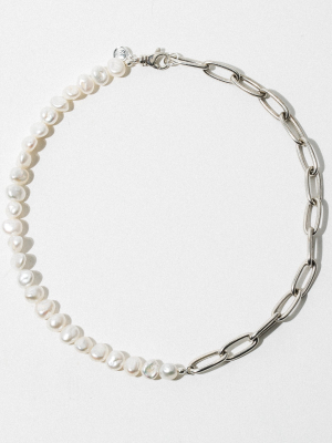 Monaco Pearl/chain Necklace