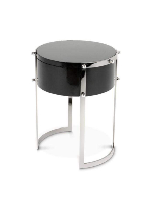 Eichholtz Coco Side Table - Silver & Black