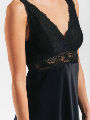 Morgan Iconic Bust-support Long Silk Gown