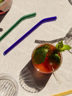 Glass Straws In Cool Set