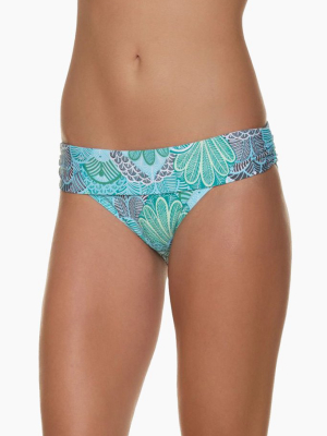 Fold Over Hipster Bikini Bottom - Dominica Tropical Print