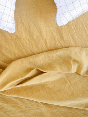 Linen Flat Sheet, Honey