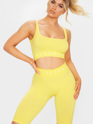 Prettylittlething Yellow Sport Linear Detail...