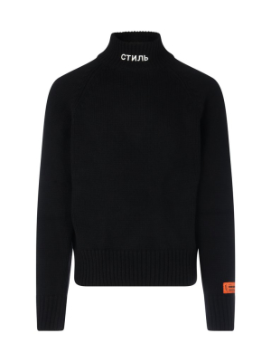 Heron Preston Mock-neck Knit Sweater