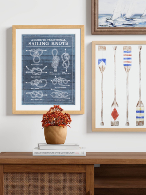 16" X 20" Sailing Knots Framed Under Glass With Mat - Threshold™