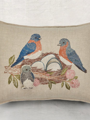 Bluebird Nest Pocket Pillow