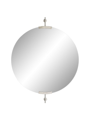 Arteriors Madden Round Mirror - Polished Nickel