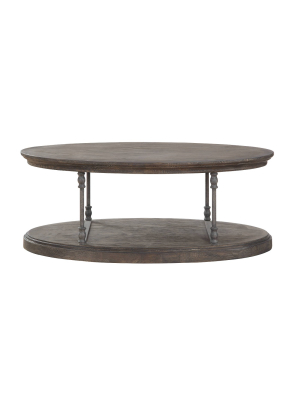 Corbin Oval Cocktail Table Brown - Treasure Trove