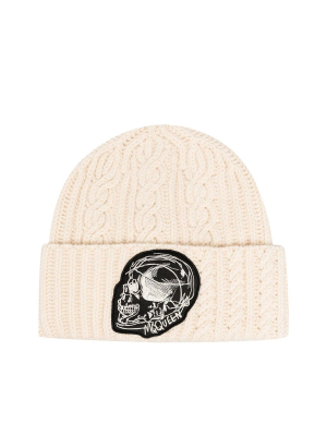 Alexander Mcqueen Embroidered Logo Patch Beanie