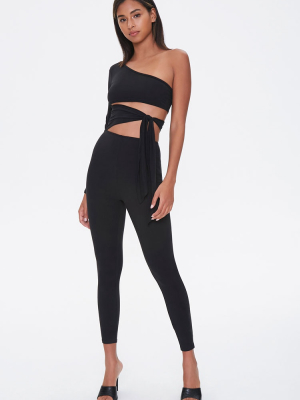 One-shoulder Cutout Jumpsuit