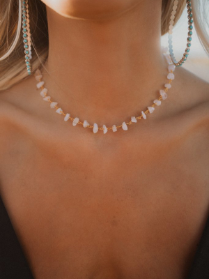 Rose Quartz Chippy Necklace