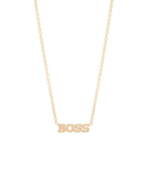 14k Itty Bitty Boss Necklace