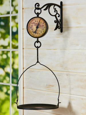 Lakeside Decorative Hanging Kitchen Scale With Distressed Analog Farmhouse Dial