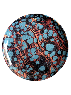 Turquoise Marble Dinner Plate