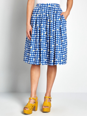 Delightfully Demure Midi Skirt